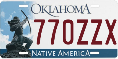 OK license plate 770ZZX