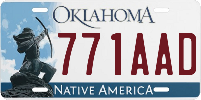 OK license plate 771AAD