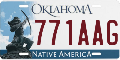 OK license plate 771AAG