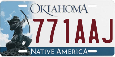 OK license plate 771AAJ