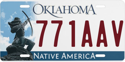 OK license plate 771AAV