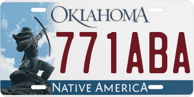 OK license plate 771ABA