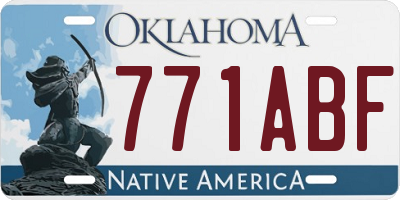 OK license plate 771ABF