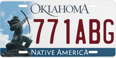 OK license plate 771ABG