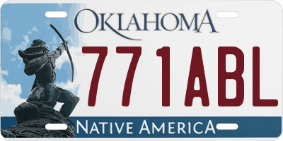 OK license plate 771ABL