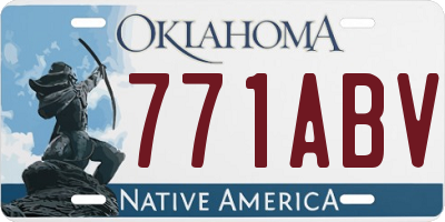 OK license plate 771ABV