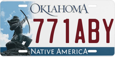 OK license plate 771ABY