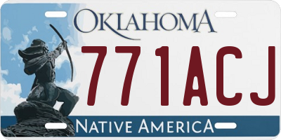 OK license plate 771ACJ