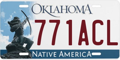 OK license plate 771ACL