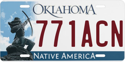 OK license plate 771ACN