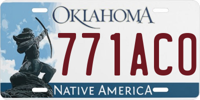 OK license plate 771ACO