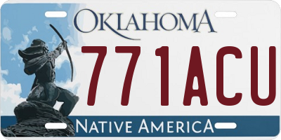 OK license plate 771ACU
