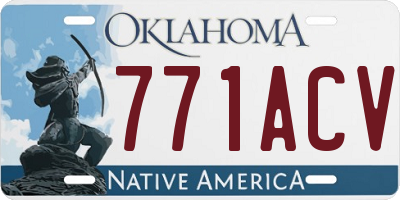 OK license plate 771ACV