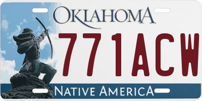 OK license plate 771ACW