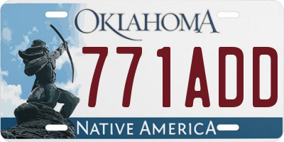 OK license plate 771ADD