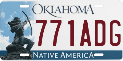 OK license plate 771ADG