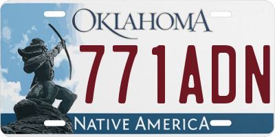 OK license plate 771ADN