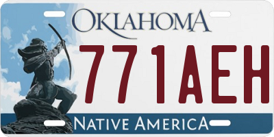 OK license plate 771AEH