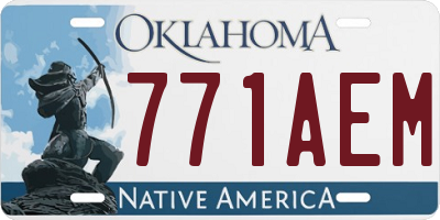 OK license plate 771AEM
