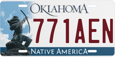 OK license plate 771AEN