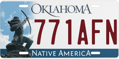 OK license plate 771AFN