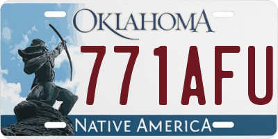 OK license plate 771AFU