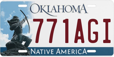 OK license plate 771AGI