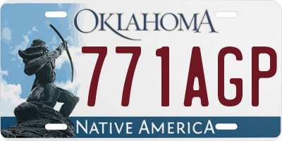 OK license plate 771AGP