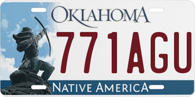 OK license plate 771AGU