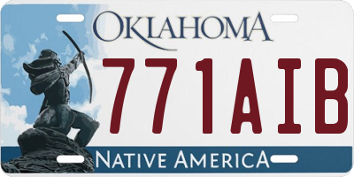 OK license plate 771AIB