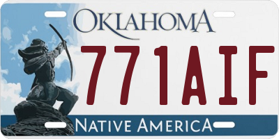 OK license plate 771AIF