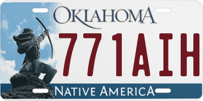 OK license plate 771AIH