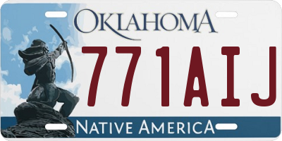 OK license plate 771AIJ