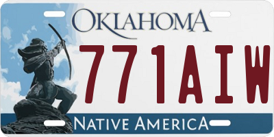 OK license plate 771AIW