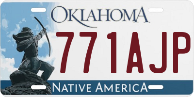 OK license plate 771AJP
