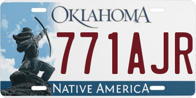 OK license plate 771AJR