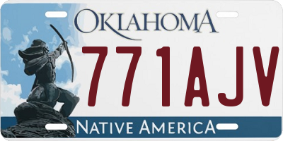 OK license plate 771AJV