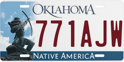 OK license plate 771AJW