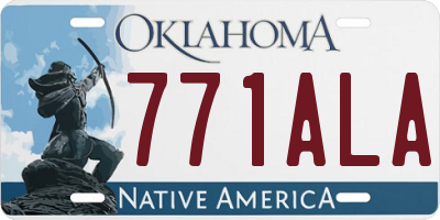 OK license plate 771ALA