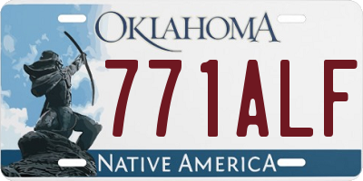 OK license plate 771ALF