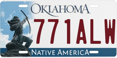 OK license plate 771ALW