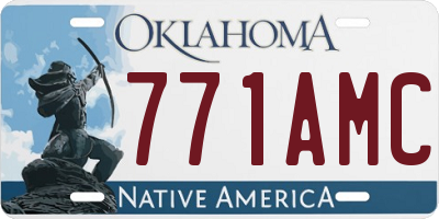 OK license plate 771AMC