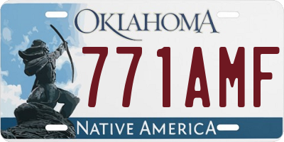 OK license plate 771AMF