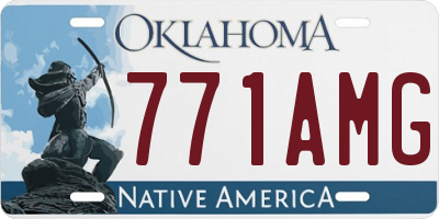 OK license plate 771AMG