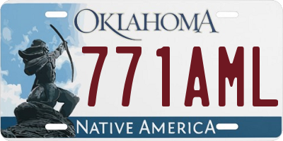 OK license plate 771AML