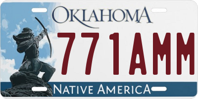 OK license plate 771AMM