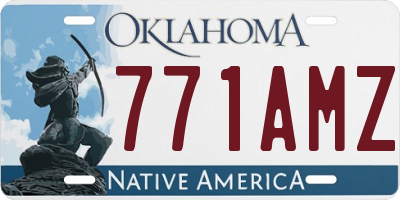 OK license plate 771AMZ
