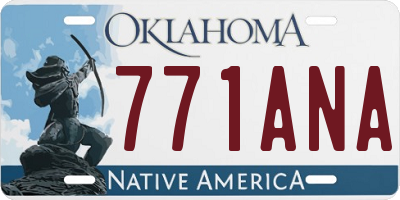 OK license plate 771ANA