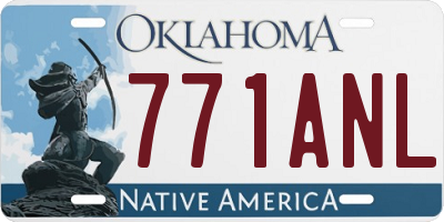 OK license plate 771ANL