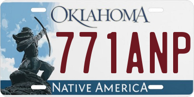 OK license plate 771ANP